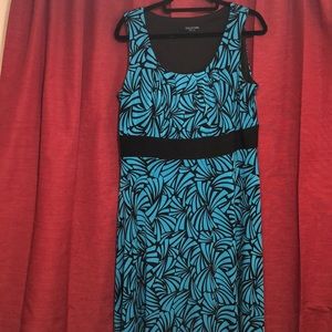 Teal and black dress